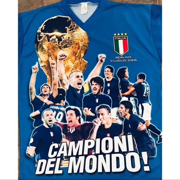 Italy World Cup Soccer Champs 2006 mesh tee, L - Picture 4 of 6